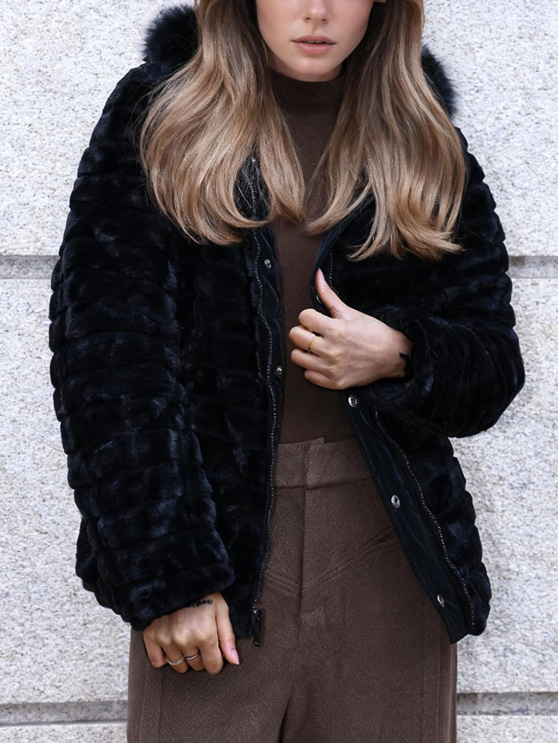 Women Long Puffer Coat Bubble Padded Trench Coat Insulated Winter Reversible Jacket... - Image 3