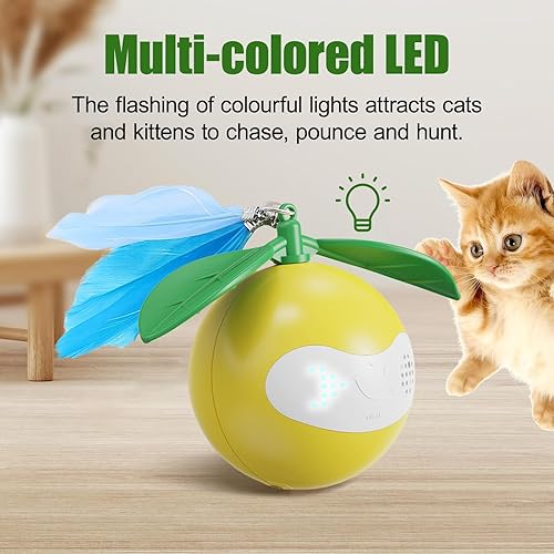 Miniatura 3 de Juguete interactivo para gatos de interior, juguete de bola móvil automático adecuado para gatos adultos y gatitos de interior, adecuado para todas