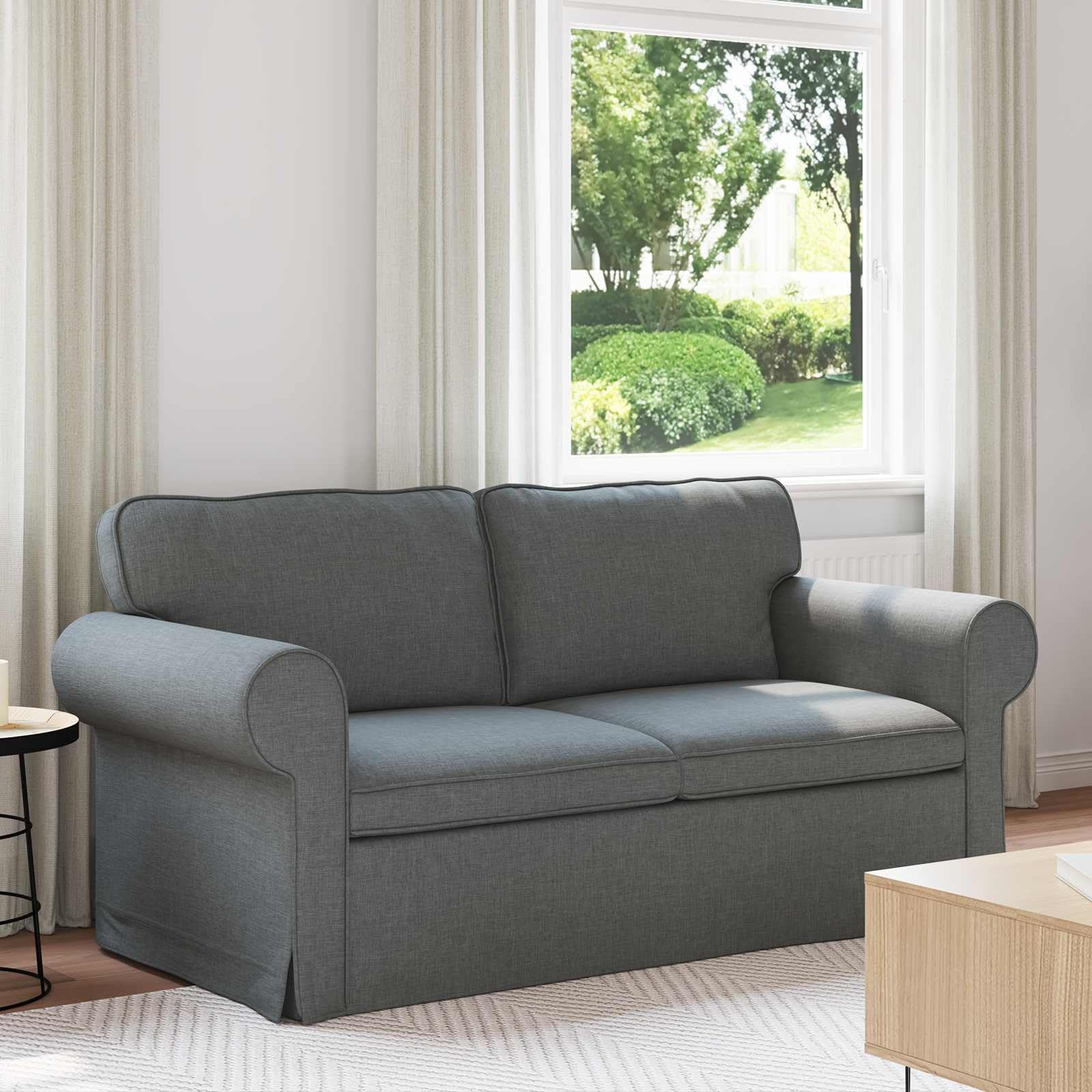 vidaXL Divano Grigio Scuro 175 x 82 x 80 cm Tessuto, Divano Moderno, Design Ergonomico, Arredo Sezionale, Soggiorno Confortevole, Poltrona Contemporanea