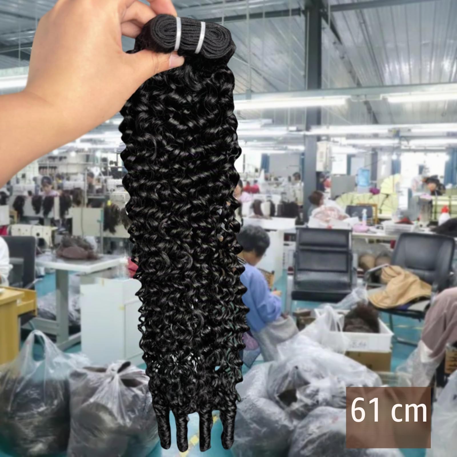 Burmese Curly Bundles Human Hair Extensions Paquetes De Cabello Humano Rizado Birmano Con Punta Rizada Elástica Sujetar Bien El Rizado Negro Natural 100g/PC 1 Bündel 20 Inch