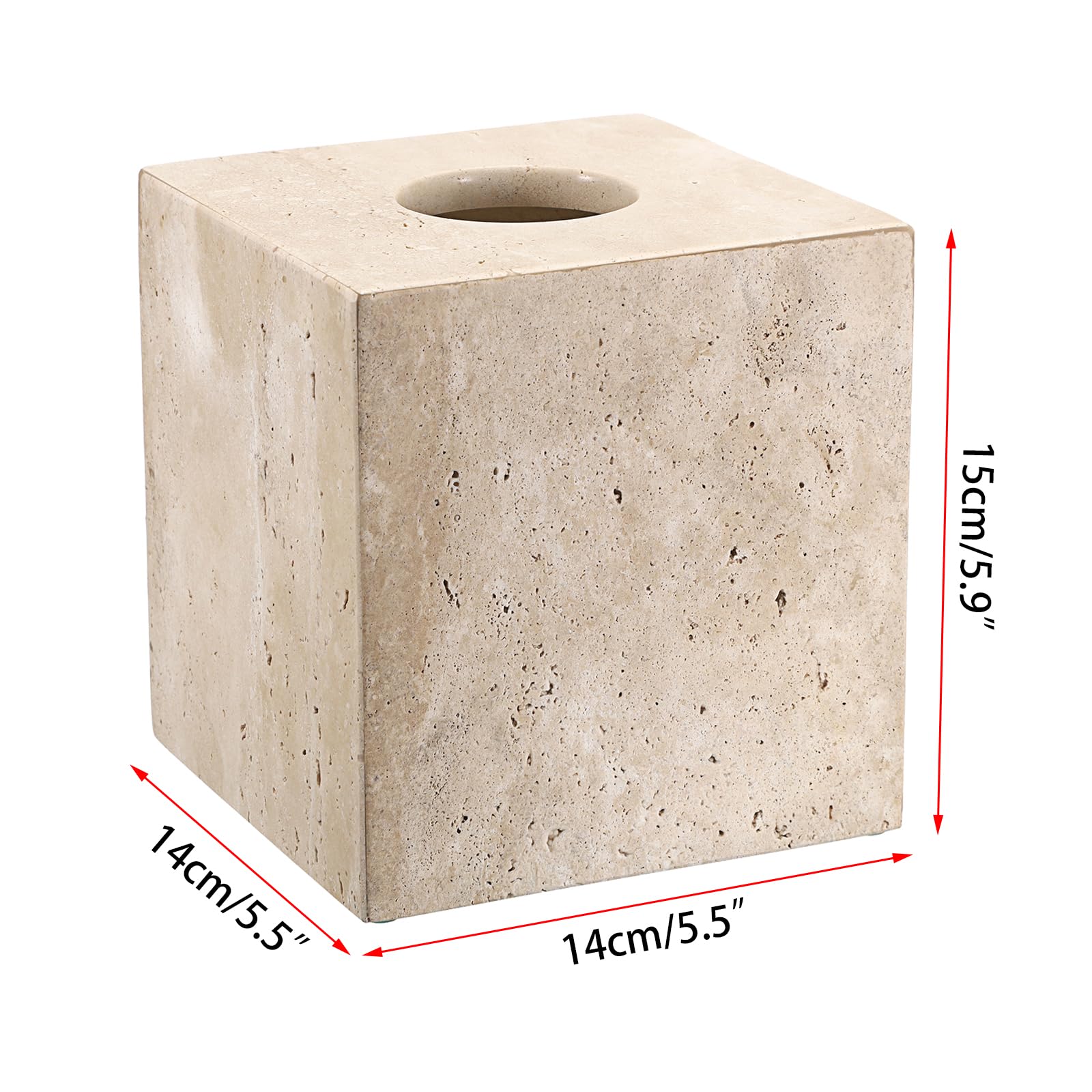 SUMNACON Travertino Tissue Box Cover Square,Tissues Cube Box per la casa;