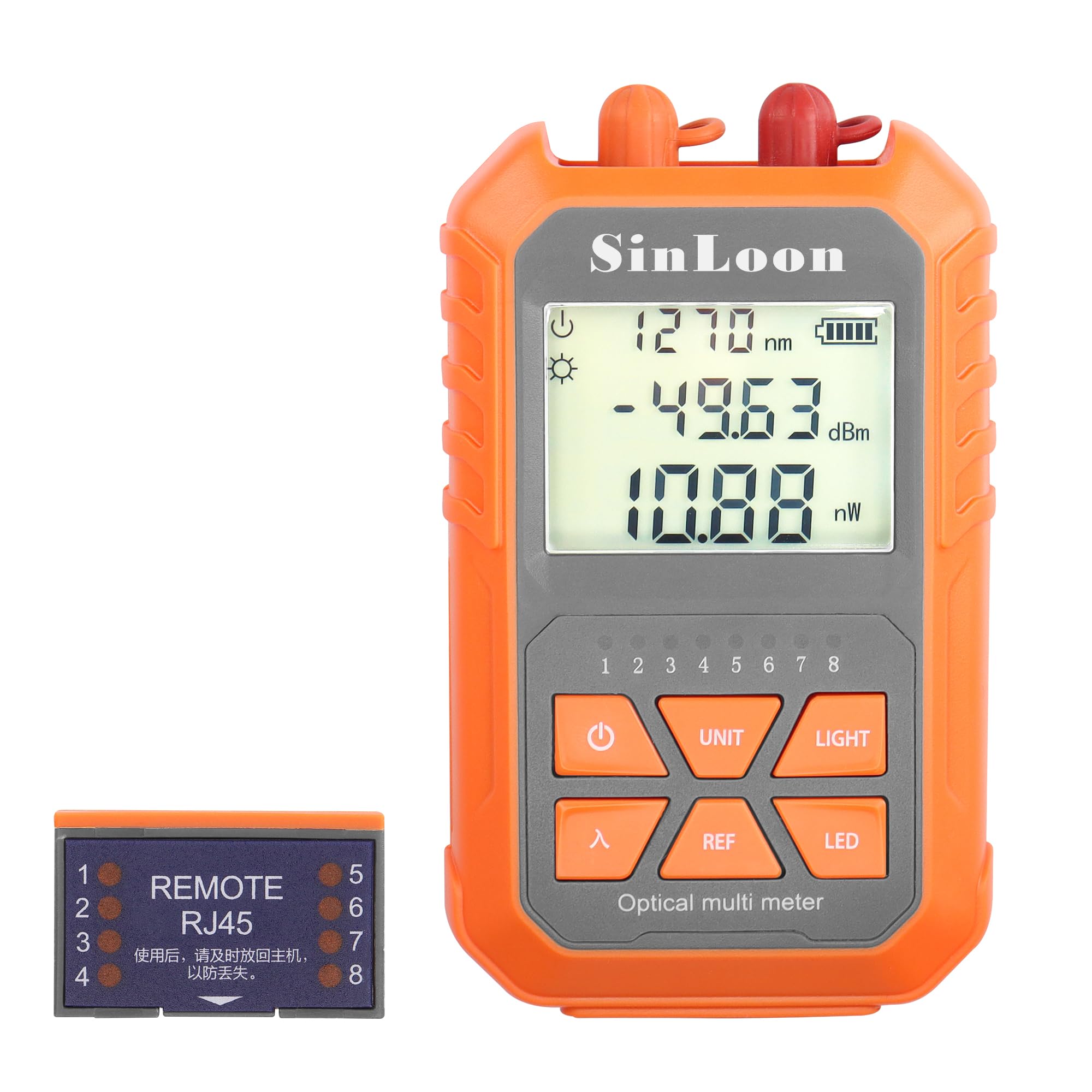 SinLoon Optic Fiber Power Meter Tester Portable Network Cable Tester FC/SC/ST Universal Interface Fiber Tester 2MW Visual Fault Locator LED Lighting
