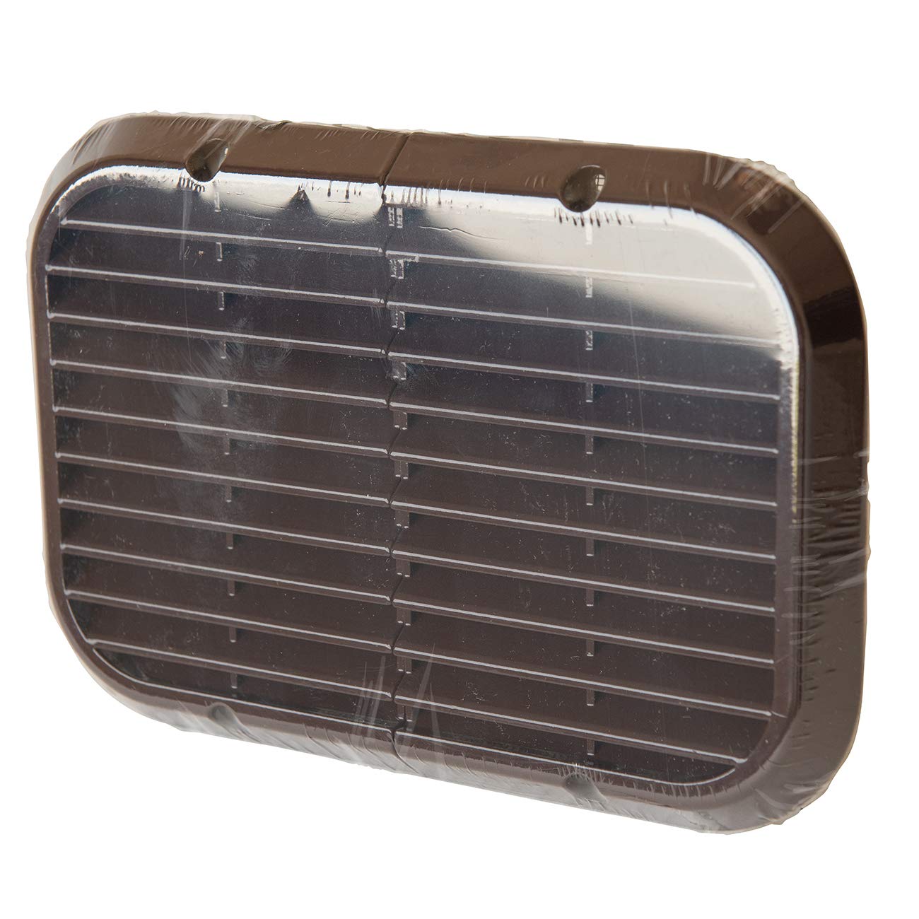 La Ventilazione ASR2215M Griglia Antisfondamento con rete antinsetti da Sovrapporre. Dimensioni 220x150 mm. Alluminio verniciato marrone