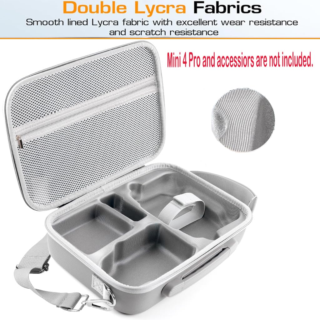 ZORBES Carrying Case Compatible with DJI Mini 4 Pro Drone RC 2 Controller 3