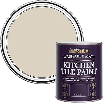 Rust-Oleum Light Brown water resistant Kitchen Tile Paint in Matt Finish - Hessian 750ml