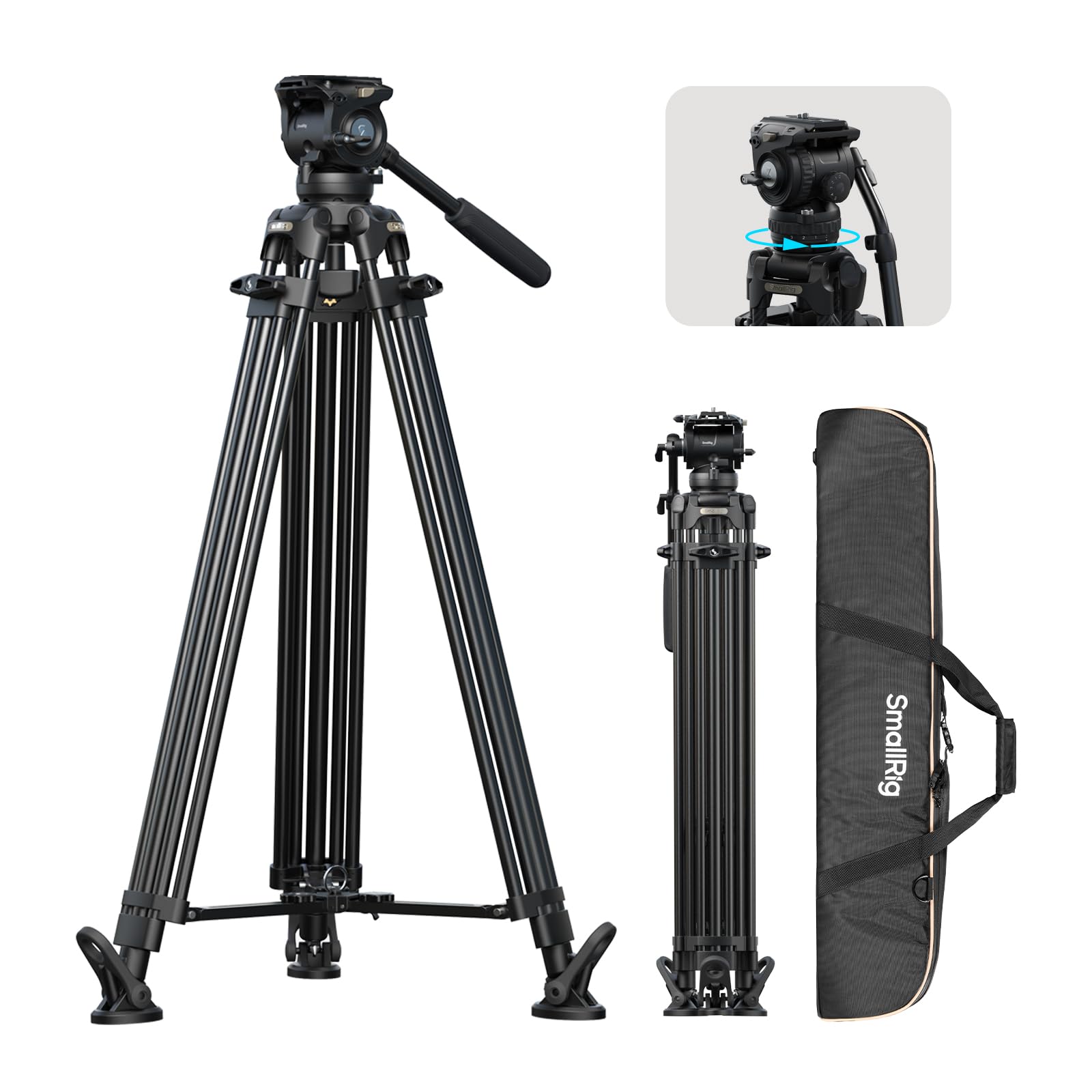 Amazon.com : SmallRig 84''/214cm Aluminum Video Tripod with 6-Step