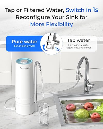 Miniatura 9 de Waterdrop Ultra Filtración Filtro de agua para encimera, recordatorio de vida del filtro, 15,141 litros, reduce metales pesados, mal olor y 99% de