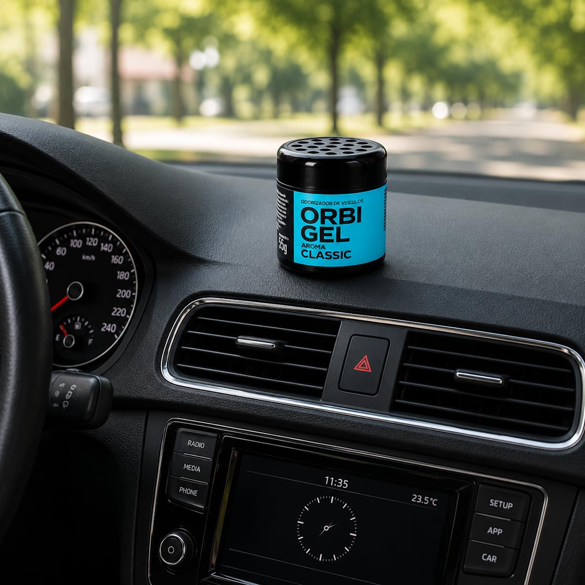 Caixa Fechada 24 Aromatizantes Orbigel Classic Gel 55g Odorizador Automotivo Carro Casa