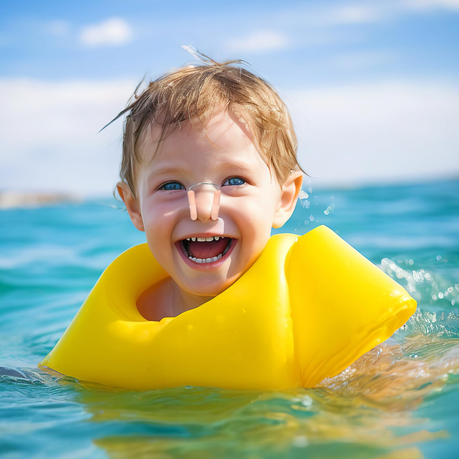 Toyvian Nasello da Nuoto Nuotatori Tipo Clip di Protezione del Naso Nasale Protettore Pincher Naso per Il Nuoto Stringinaso Impermeabile Nasello Nuoto Beige