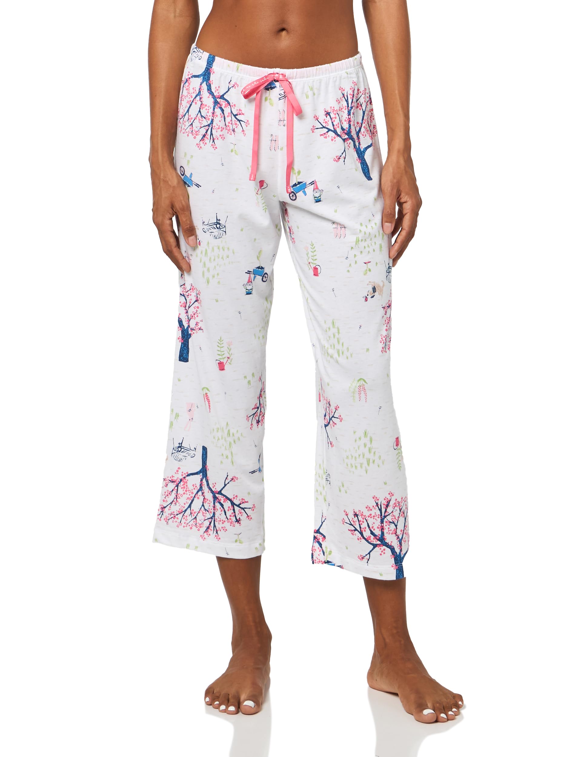 HUE Women's Spring Pajama Separates Soft Whimsical Print Pjs with Flowers, Animals, Garden Themed Pjs, Cocktails