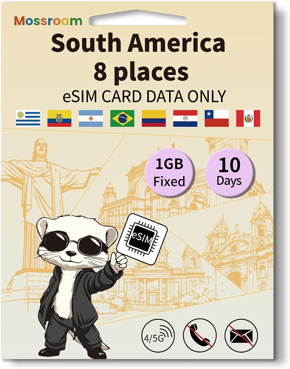 eSIM for 8 Countries in South America