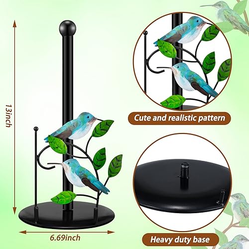 Miniatura 2 de Toallero de papel decorativo para encimera, soporte de toalla de papel de metal, dispensador de rollos de cocina con base para cocina, baño, mesa,