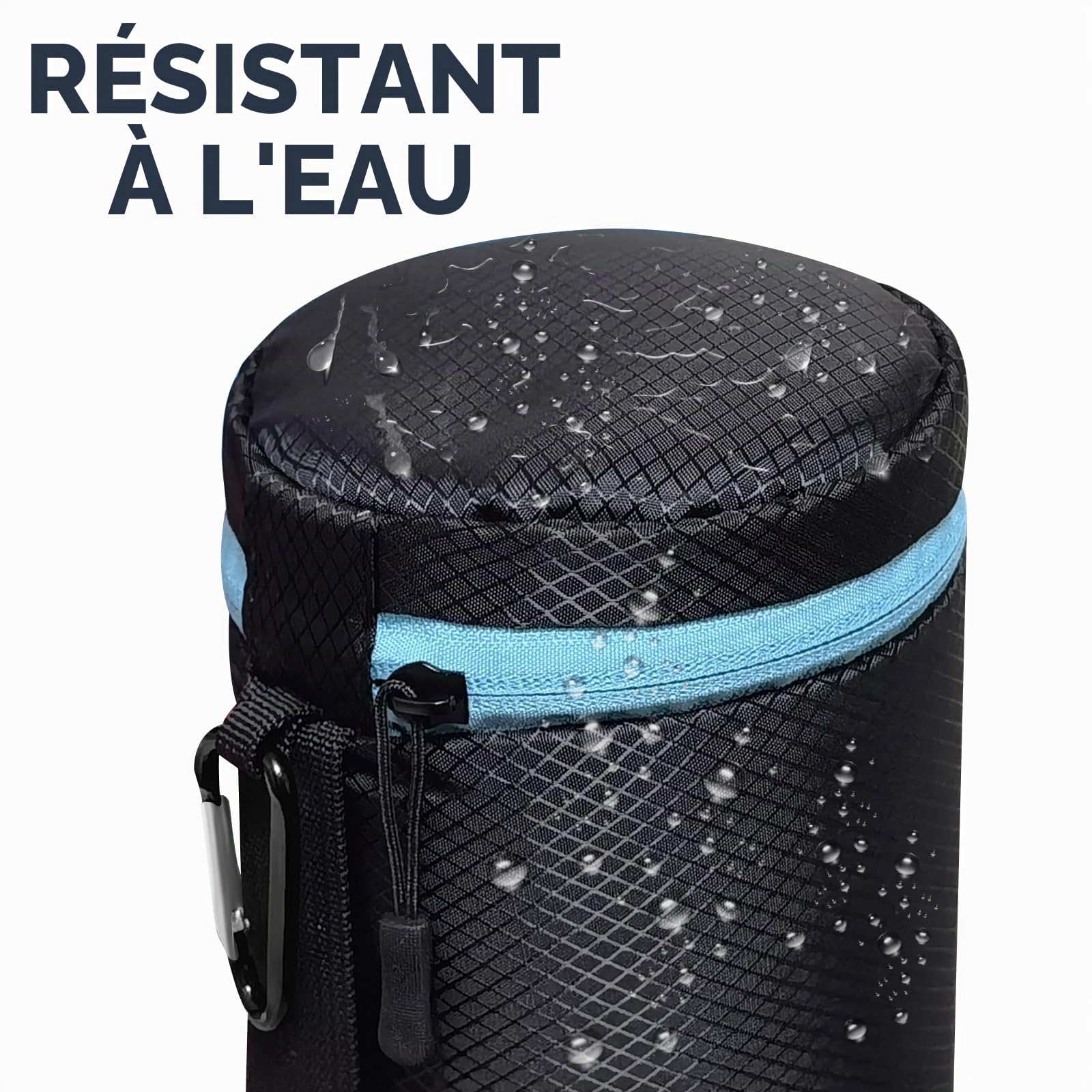 Lightdow Lot de 4 Lens Pouch 5 mm d'épaisseur en néoprène souple DSLR Sac de lentille