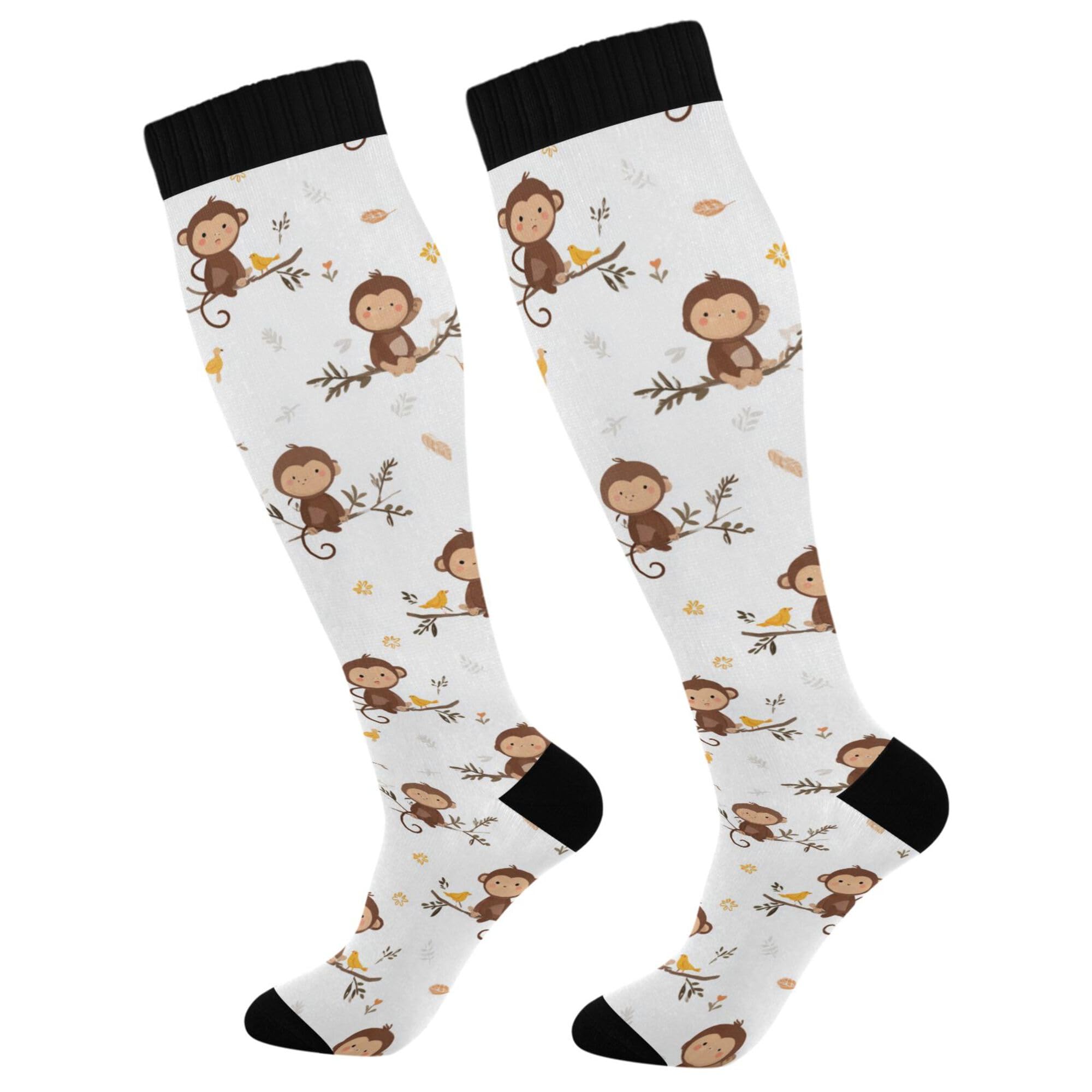 Fisyme Socks for Women Men Warm Comfort Athletic Crew Running Hiking Cycling Compression Socks