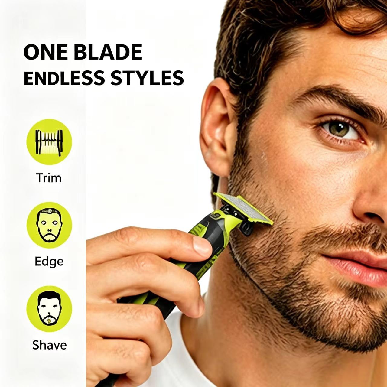 Lot de 4 lames de rasoir One Blade pour OBlade QP220 QP2824 QP2724 QP2520 QP2630 QP65XX compatibles avec Philips OneBlade Pro Lames de rechange pour homme