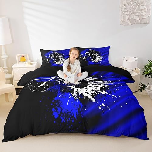 Vista 94 de Feelyou Juego de ropa de cama de coche de carreras y avión en blanco y negro – Funda de edredón y funda de edredón para niños y adolescentes