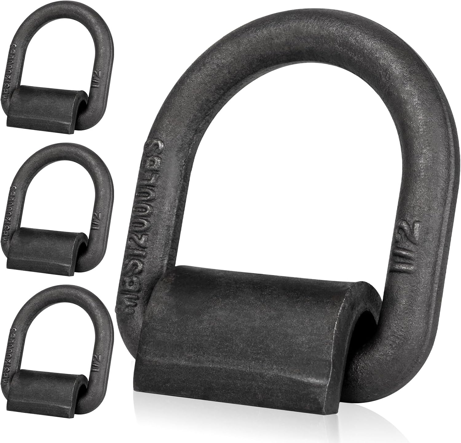 1/2" Weld-On Forged D-Rings, 12000 lbs Breaking Strength, Heavy Duty Tie Down Anchors for Trailers, Trucks, RV and Cargo Control (4pcs)