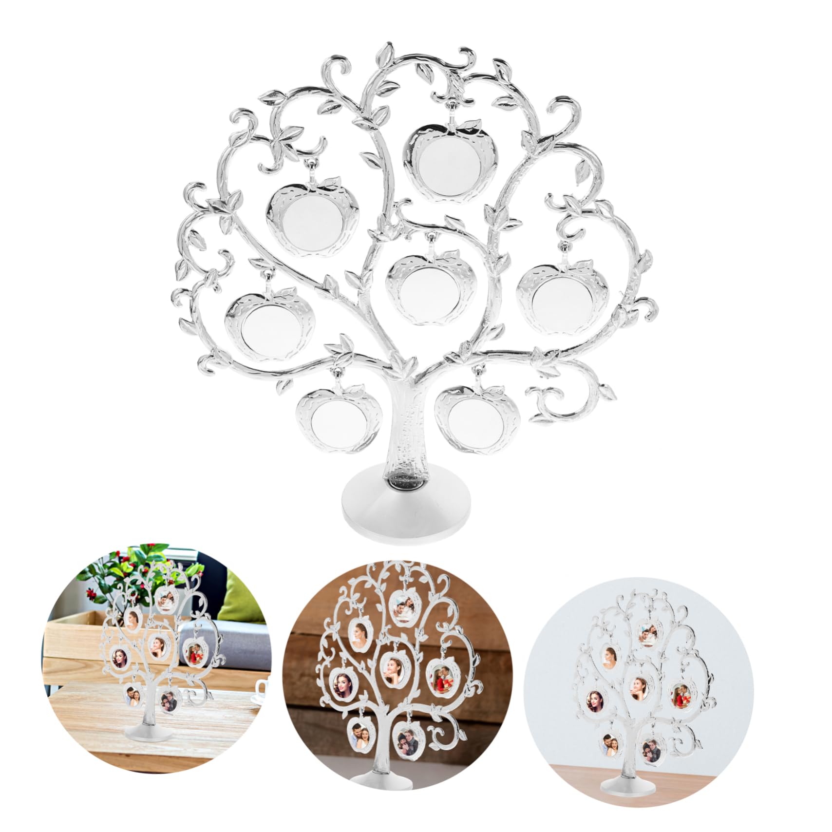 Ciieeo Cornice a Decorativa Albero Forma Foto Metallo