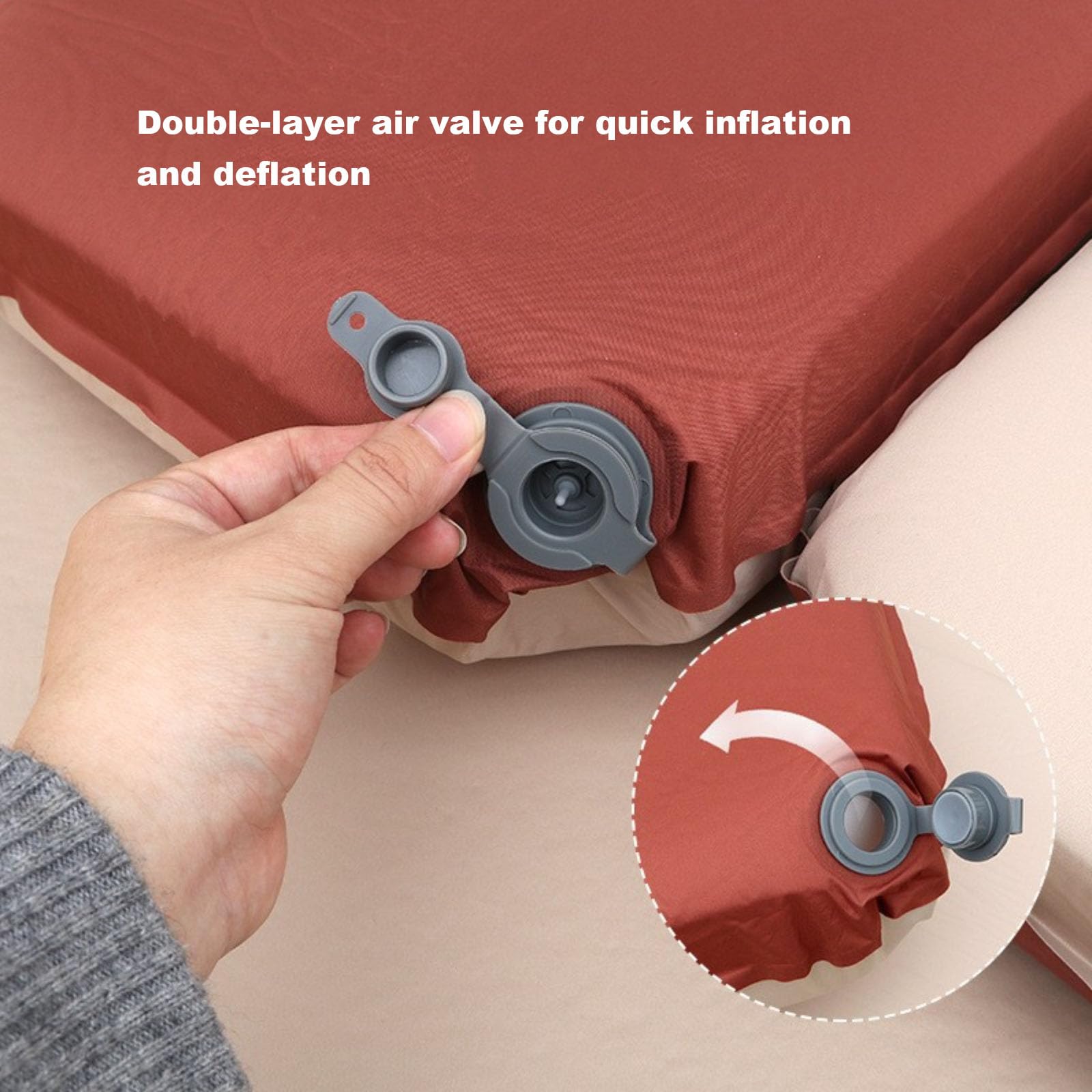 Oreiller De Camping Auto-Gonflant, Oreiller Silencieux en Éponge Hautement Élastique, Oreiller Cervical Ultraléger, Oreiller Gonflable Compressible pour Voiture, Plage, Bureau, Oreiller De Voyage