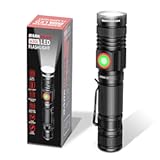 DARKBEAM LED Flashlight Rechargeable USB 2000 High Lumens&comma; Small and Bright Pocket Flashlights&comma; Focus Adjustable Water Resistant Handheld Flash Light for Camping&comma; Outdoor&comma; Emergency