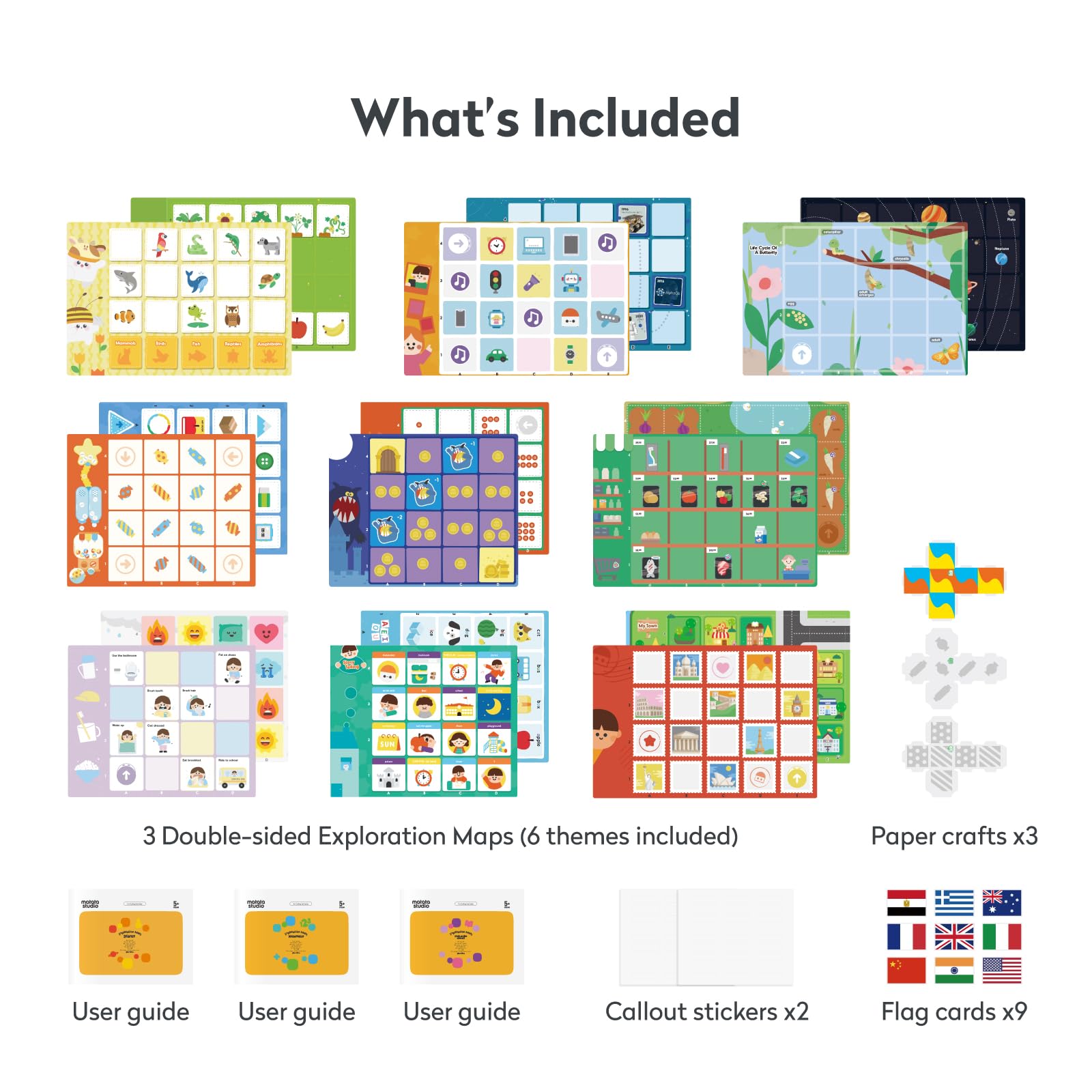 Mapa de Exploración para Tale BOT Pro y Coding Set Ciencia, Matemáticas y Estudios Sociales Set de Ciencias para Que los Niños Aprendan