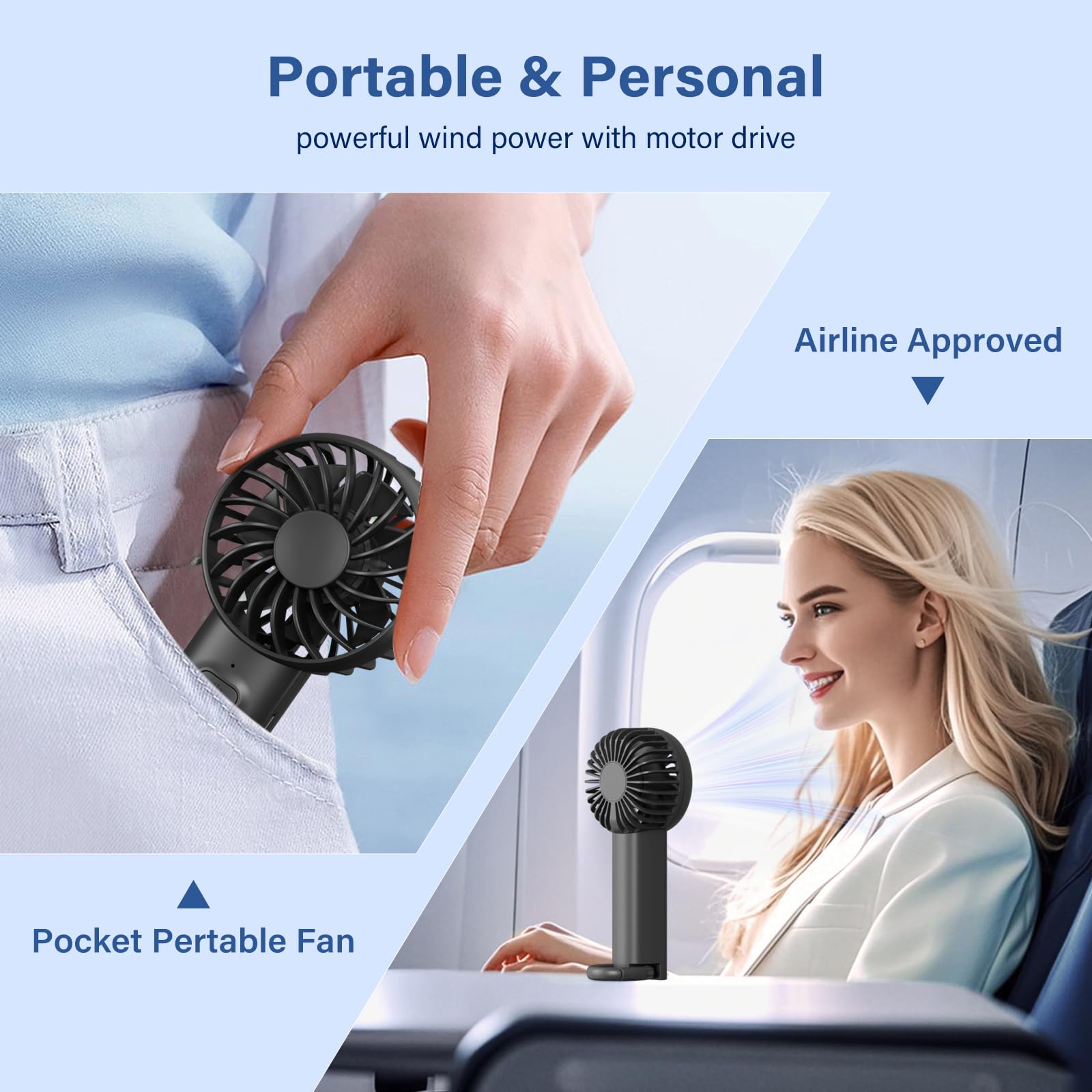 Amazon.com: Portable Fan Handheld Personal Fan: Birthday