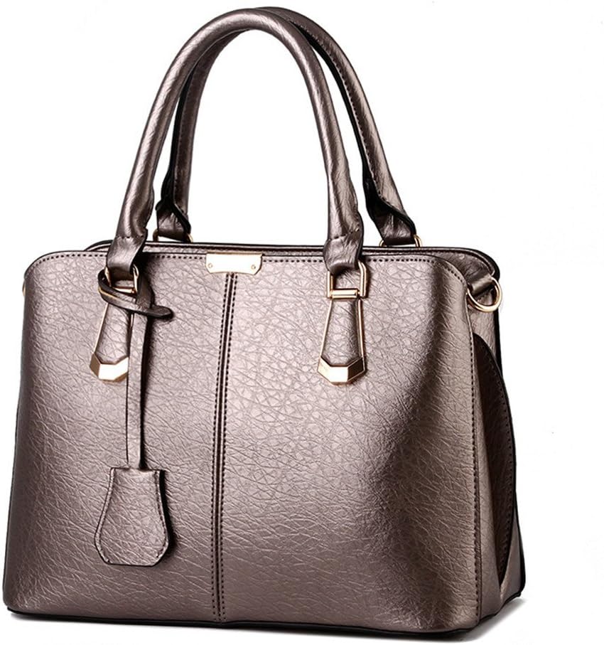 XIN BARLEY Women's PU Leather Fashion Handbag Crossbody Bag Top-Handle Shoulder Bags Bronze