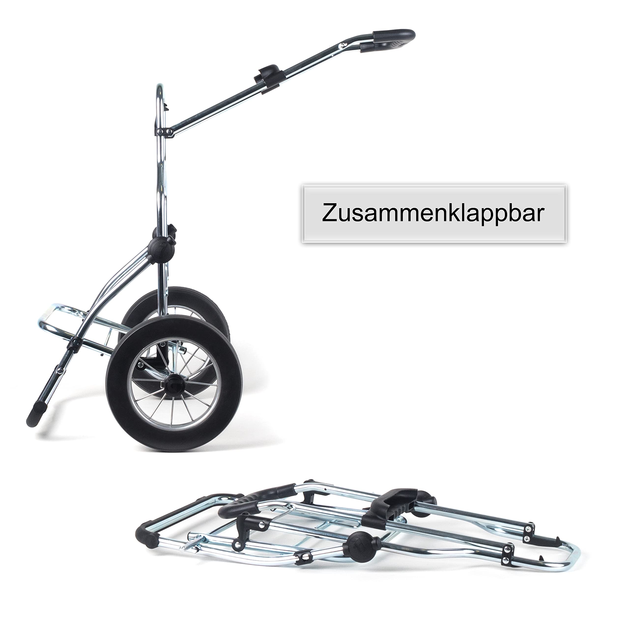 Andersen Einkaufstrolley - klappbar - 61 Liter - mit Kühlfach - belastbar 60 kg - Stahlgestell - Trolley - Metallspeichen-Rad Ø 25 cm - Royal Shopper Folke blau