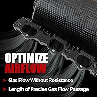Vista 6 de MITZONE Colector de admisión mejorado con junta compatible con Mercedes 2006-2012 C230 C300 C350 E350 E280 GLK350 ML450 S400 SLK300 R350 V6 272