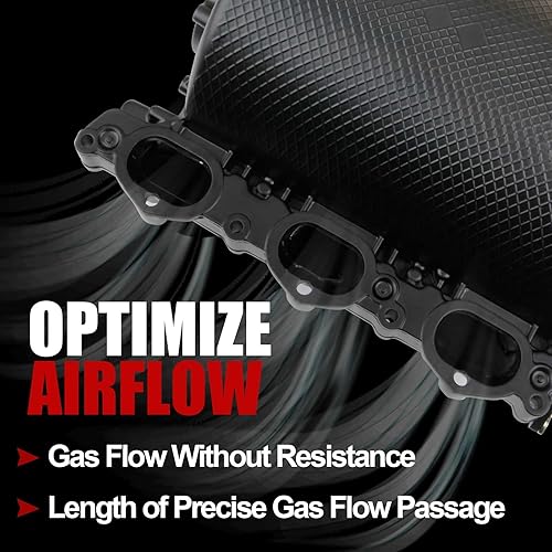 Miniatura 6 de MITZONE Colector de admisión mejorado con junta compatible con Mercedes 2006-2012 C230 C300 C350 E350 E280 GLK350 ML450 S400 SLK300 R350 V6 272