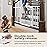 Cumbor 29.7-57 Extra Wide Baby Gate for Stairs, Mom\'s Choice Awards Winner-Dog Gate for Doorways, Pressure Mounted Walk Through Safety Child Gate for Kids Toddler, Tall Pet Puppy Fence Gate, White