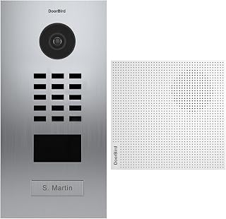 DoorBird - KIT D2101V + A1061W - portier vidéo IP Lecteur de Badge RFID + Carillon Argent