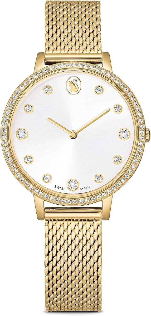 Swarovski Clarica Watch, Swiss Made, Metal Bracelet, Gold Tone, Gold-Tone Finish
