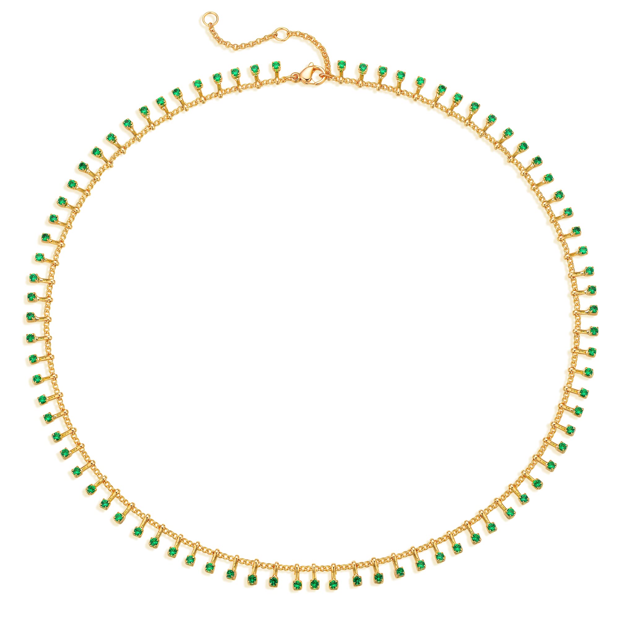 MTMY Beaded Necklaces for Women 14K Gold Plated Dainty Colorful Green/Rose Beaded Pearl Choker Necklace Delicate Boho Choker Necklace Jewelry Gift