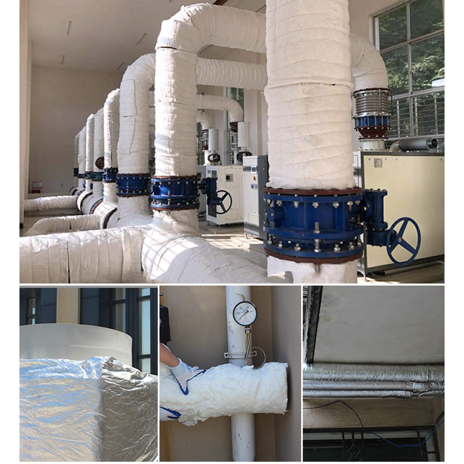 Manta aislante de fibra de cerámica, material ignífugo de alta temperatura para hornos y forjas