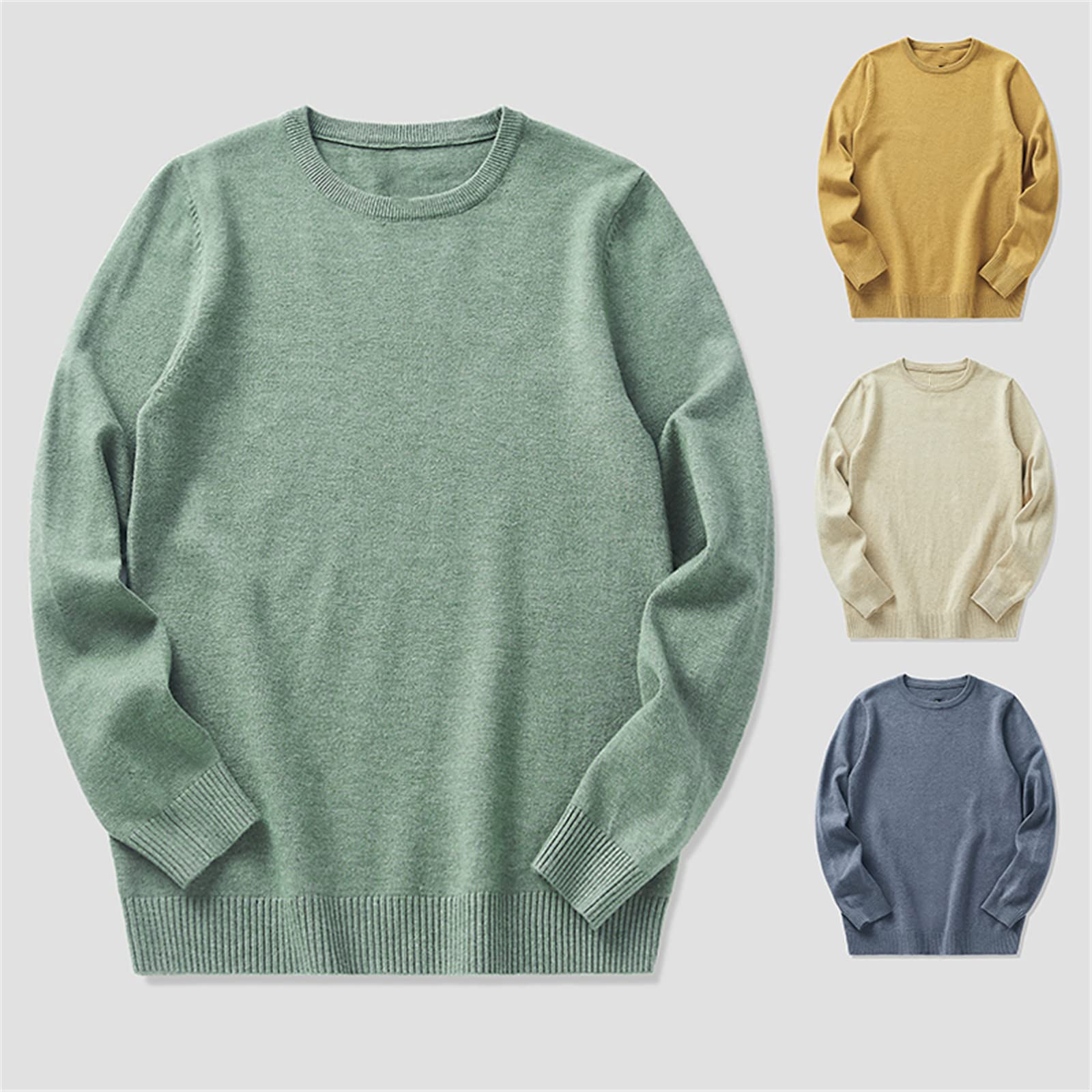 Vogrtcc Otoño Invierno Hombres O-cuello Jersey Suéter Hombre Color Sólido Grueso Caliente Parte Inferior Camisa Hombre Ropa
