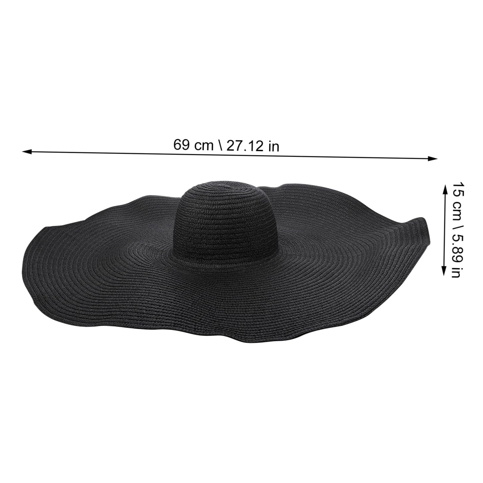 OUNONA Sombrero de Playa Plegable para Mujer ala Sombrero de de Verano Protección Solar para Actividades al Aire y Playa