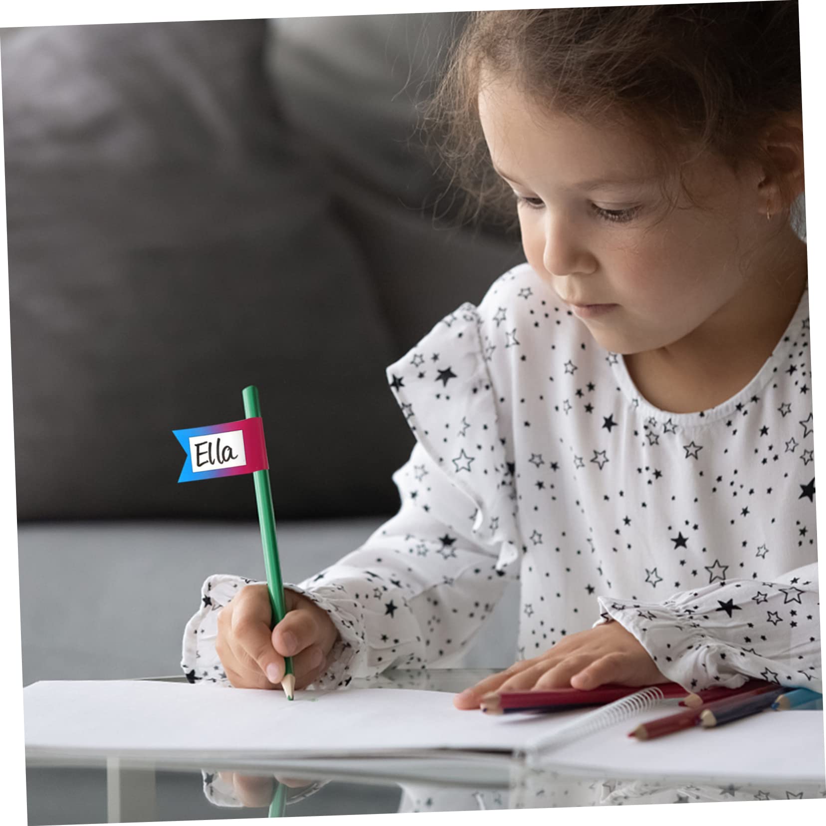 Lurrose 4sätze Bunte Klebeetiketten Für Schüler Flaggenartige Klassifizierungsaufkleber Für Stifte Selbstklebende Etiketten Für Schule Und Zuhause