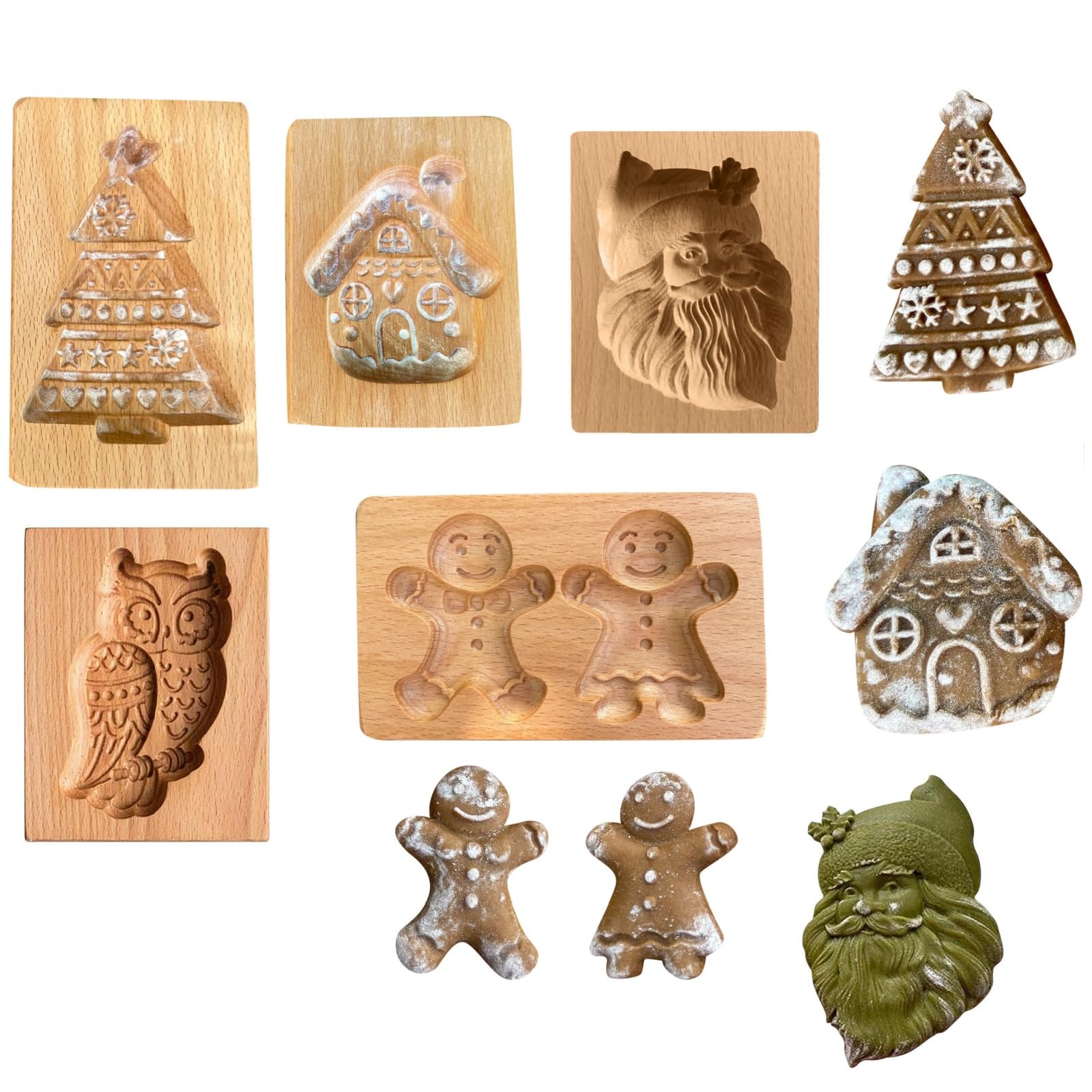 5 moldes para galletas, molde de galletas en forma de árbol de Navidad, para cocina, manualidades y tartas, galletas, adecuado para Navidad, Acción de Gracias, Halloween y Pascua