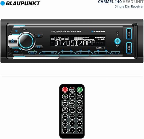 Miniatura 4 de Blaupunkt Carmel 140 - Estéreo Bluetooth para automóvil, 2 puertos USB, ranura para tarjeta SD, radio AMFM, carga USB, placa frontal desmontable