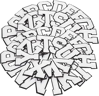 CORHAD 52 Pçs Etiqueta De Pano De Carta Remendos De Jeans Camisas Bordado Letras Remendos De Letras De Roupas Decoração Vestidos Remendos De Crista Para Jeans Remendos De Ferro Em Letras