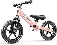 SEREED Toddler Balance Bike for 2 Year Olds - No Pedal Kids Bike 2-5 Years, Tool-Free Adjustable, Customizable Pink Gift for Girls