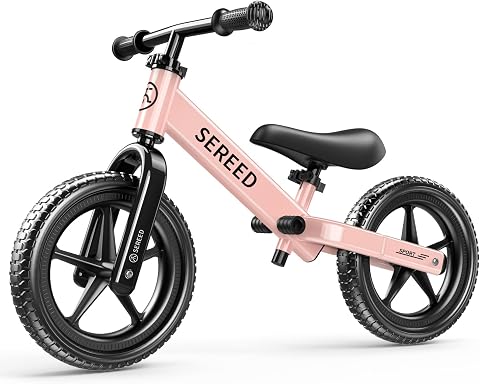 SEREED Toddler Balance Bike for 2-5 Years Old, No Pedal Kids Toy Bike with Adjus