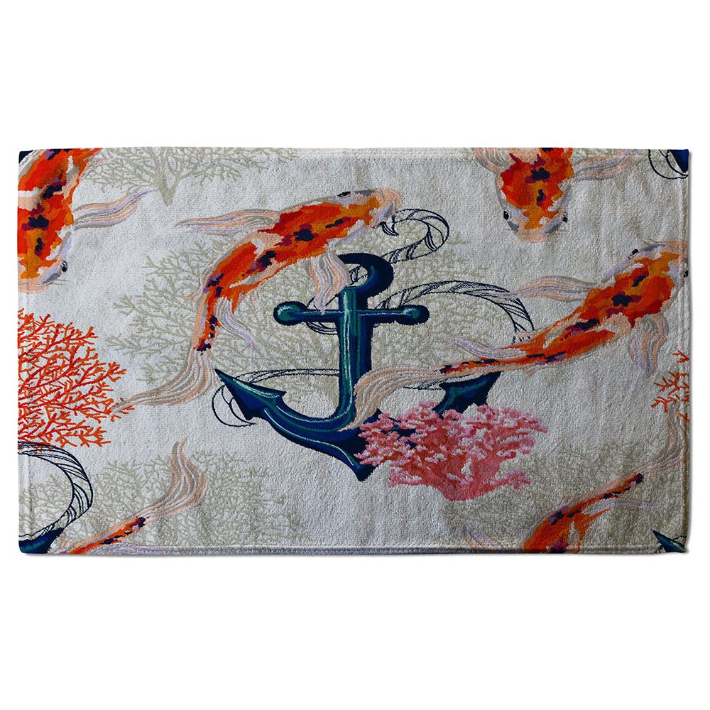 Serviette de bain Anchor & Fish idéale pour le spa la plage et la piscine