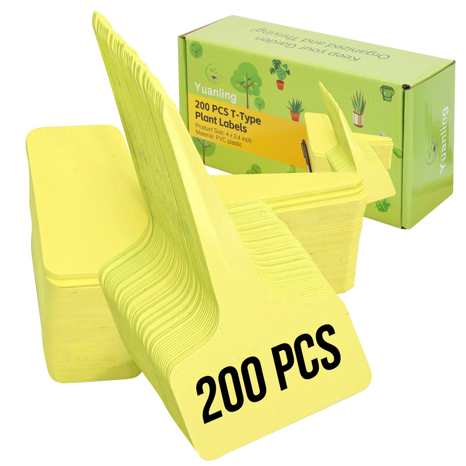 200 sztuk etykiet na rośliny, plastikowe, wodoodporne, w kształcie litery T, etykiety na sadzonki, przedszkola, etykiety ogrodowe, markery nasion, do użytku wewnątrz i na zewnątrz, warzywa