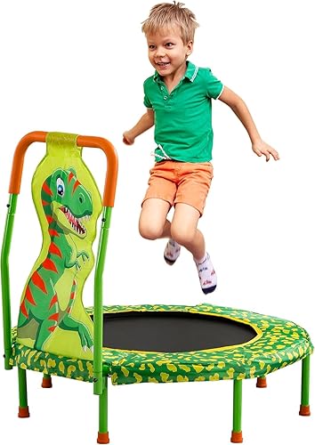 Mini trampolín sin huecos de 36 pulgadas con asa para niños, jardín interior de 36 pulgadas, trampolín para bebés con cubierta súper segura para