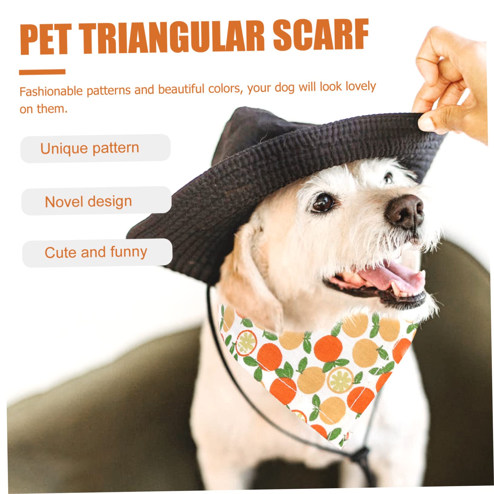 INOOMP 12stücke Niedliche Haustierschals Aus Atmungsaktive Und Tragbare Hundebandanas Und Zitrone Perfektes Accessoire Für Hunde Und Katzen