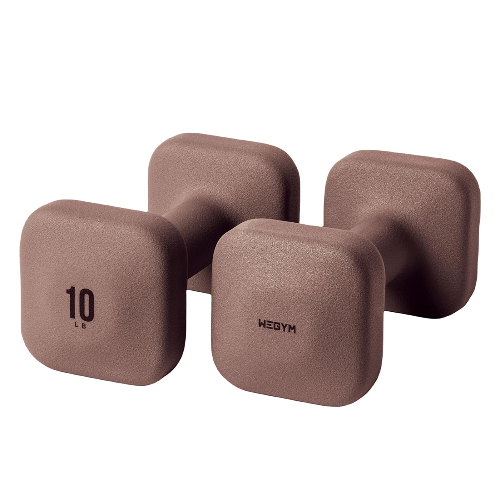 Haltères WeGym SafeGrip – Poignées épaisses Antidérapantes – Côtés Carrés Anti-roulement – Revêtement PVC, Cœur En Fer – Pour Entraînement à Domicile – Plusieurs Poids Disponibles