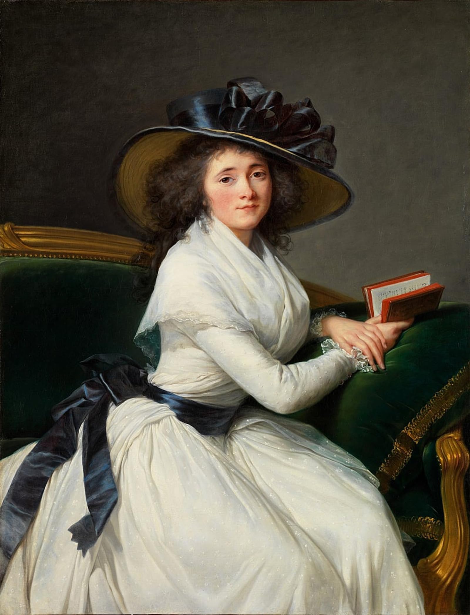 ARTXLXXBN Famous Art Print Poster Vintage Wall Art Portrait of Marie Charlotte Bontemps Countess of La Chatre by Elisabeth Louise Vigee Lebrun Canvas Art Poster for Home Decor 60x90cm