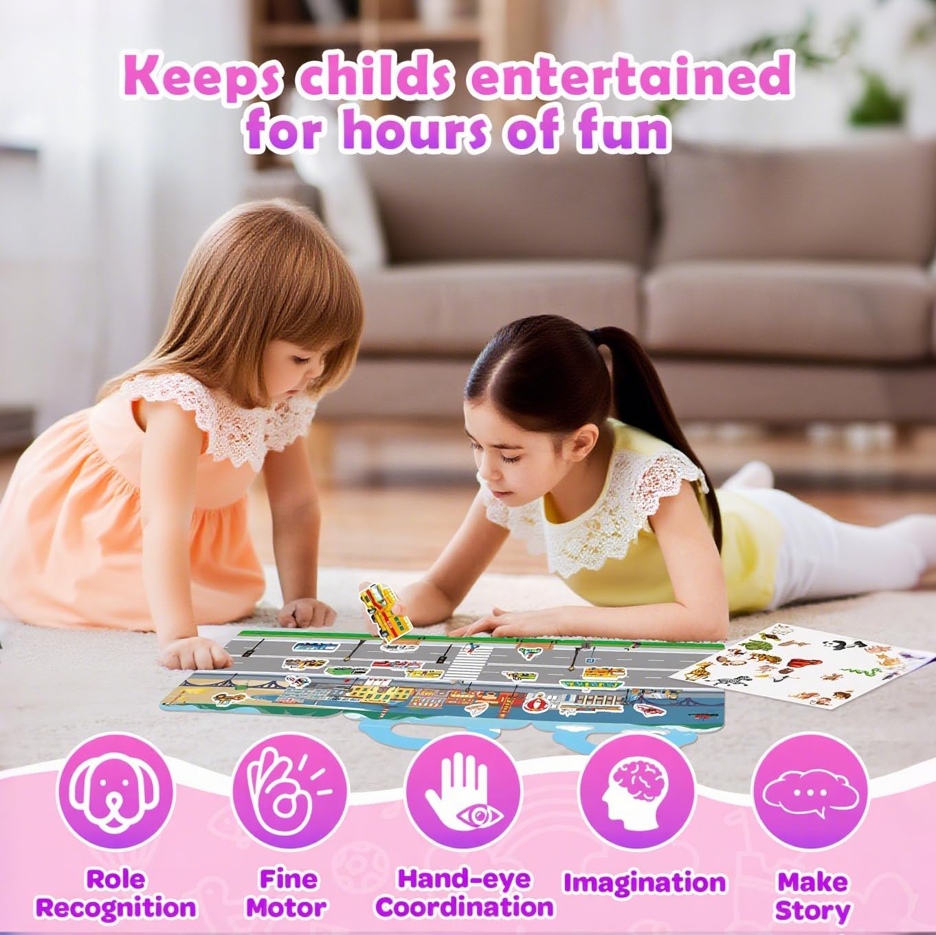 4 Sets Reusable Sticker Book for Toddlers 1-3, Dress Up Stickers Books for Girls Ages 2-4, Jelly Activity Books Travel Toys Birthday Gifts for Girl, Princess, Mermaid, Fairy, Fashion Girl Kids 3-5 Princess-Fashion girl-Fairy garden-Mermaid image 5 of 7 B0DLGM4KLF